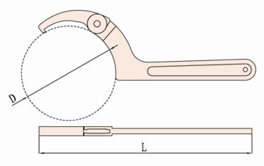 Clé à ergot réglable 173B
