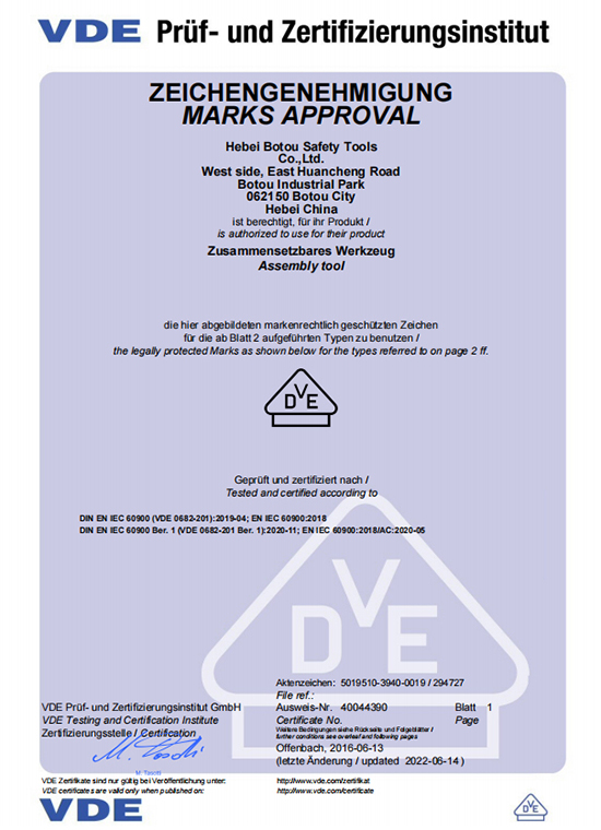 L’extension du certificat de conducteur VDE
