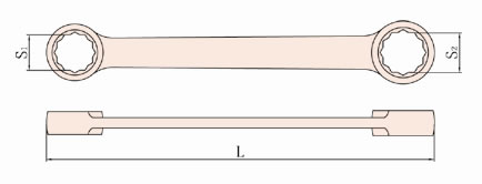 Clé plate double polygonale 153A