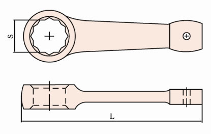 Clé polygonale à frapper 160A
