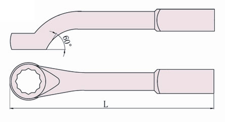 Clé polygonale contre coudée type américain 163A