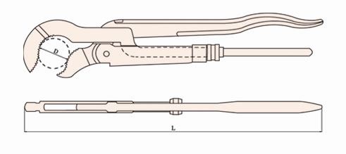 Clé serre-tube type suédois 128A