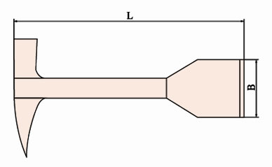 Grattoir avec pioche anti-étincelles pour roches 225B