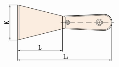 Couteau de vitrier avec manche en bois 204C