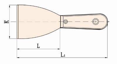 Couteau de vitrier avec manche en bois 204E
