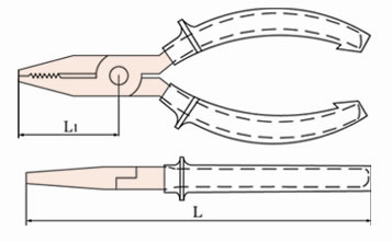 Pince à bec demi-rond 253